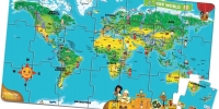<strong>Tag World Map Puzzle (19.99)</strong><br />
Tag from Leapfrog has been a favorite of mine since it launched.  Looking like a fat pen, it doesn't write; it only reads!  When used in with specially encoded books and other products from Leapfrog, the tag can read aloud.  It can also be used to play learning games.  New this year is the Tag World Map Puzzle for kids 4-8.  You put the large pieces of the world map together and then explore them with the Tag.  Over 300 points of interest are on the map, all triggering responses from the Tag.  For instance, you'll learn how to say hello in languages from around the world while also finding about the wildlife in various regions.  Games reinforce the learning, making this a puzzle kids will come back to again and again.  Note, the Tag pen is sold separately (As of this writing Amazon is selling the pen for less than thirty dollars.) Ages 5-9.
